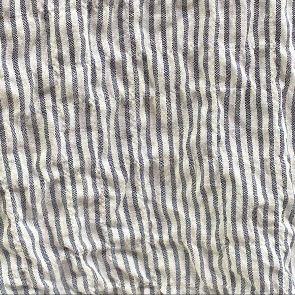 Anthro Drew Striped Top Womens Size S Blue Gray Crinkle Front Knit Back - Picture 12 of 15